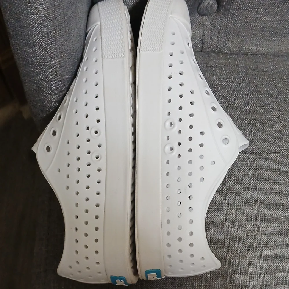 Native Women's White Perforated Slip-On Sneakers - Picture 5 of 5